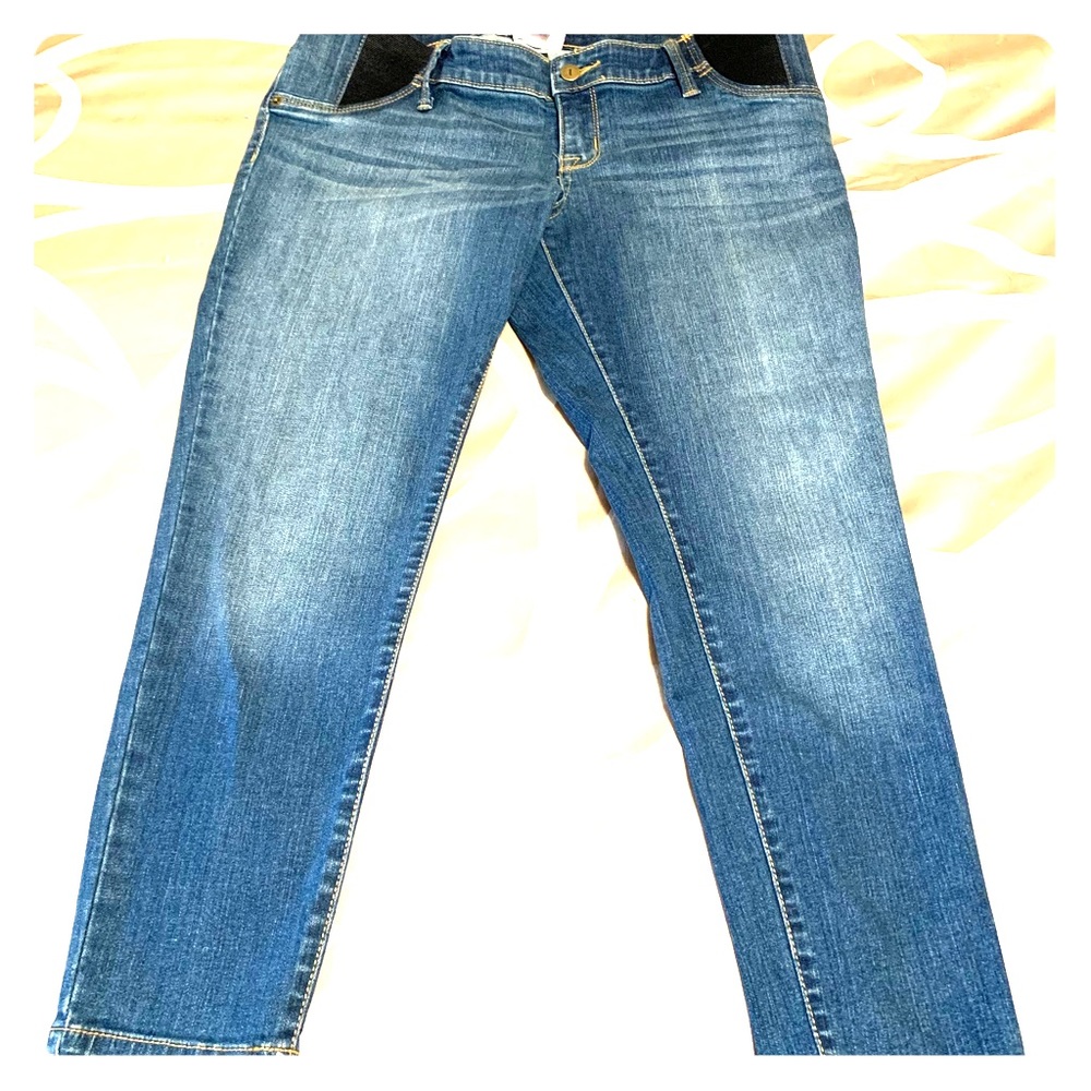 Maternity Skinny Crop Jean Side Panel - Size 8